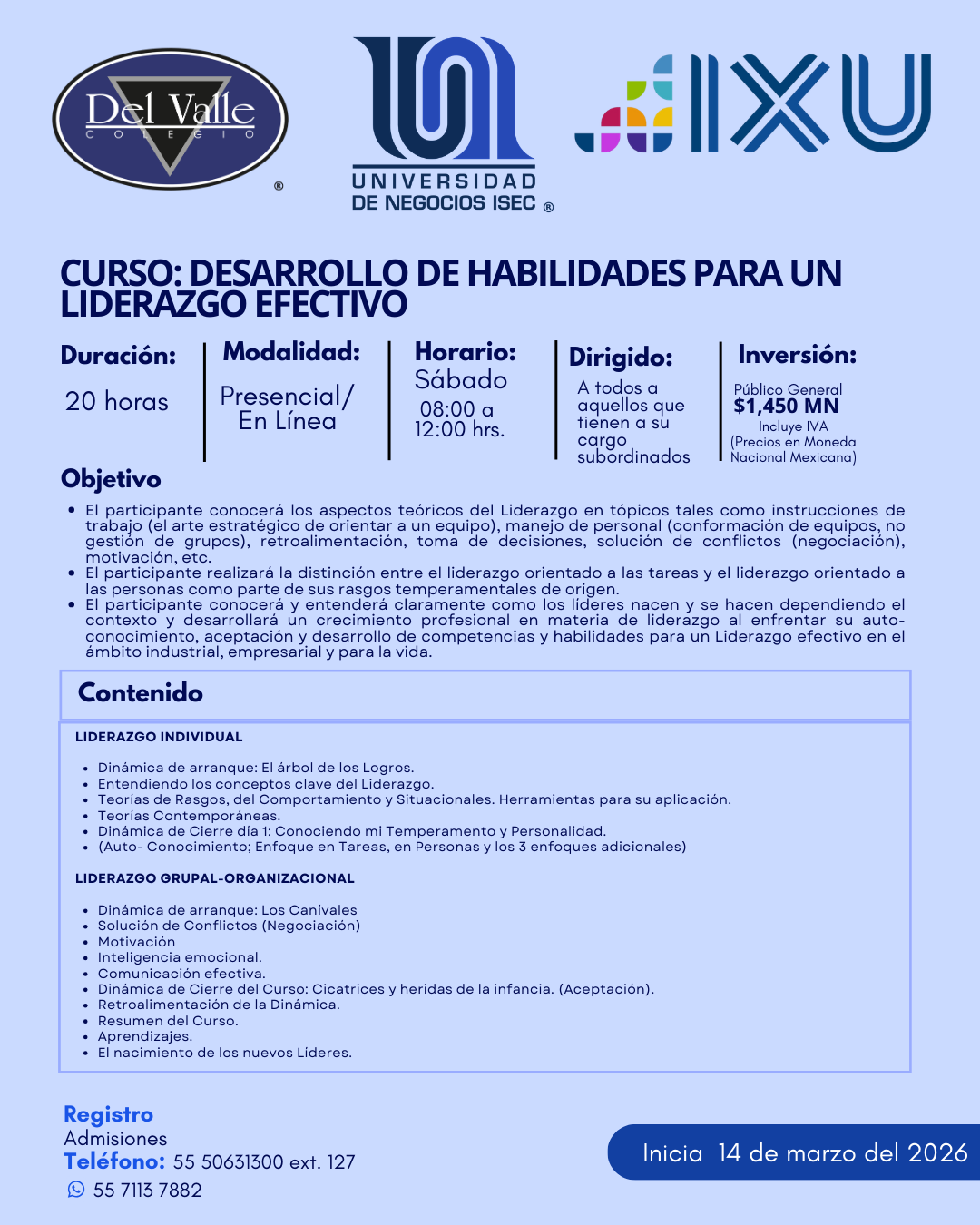 Curso Desarrollo de habilidades para un liderazgo efectivo