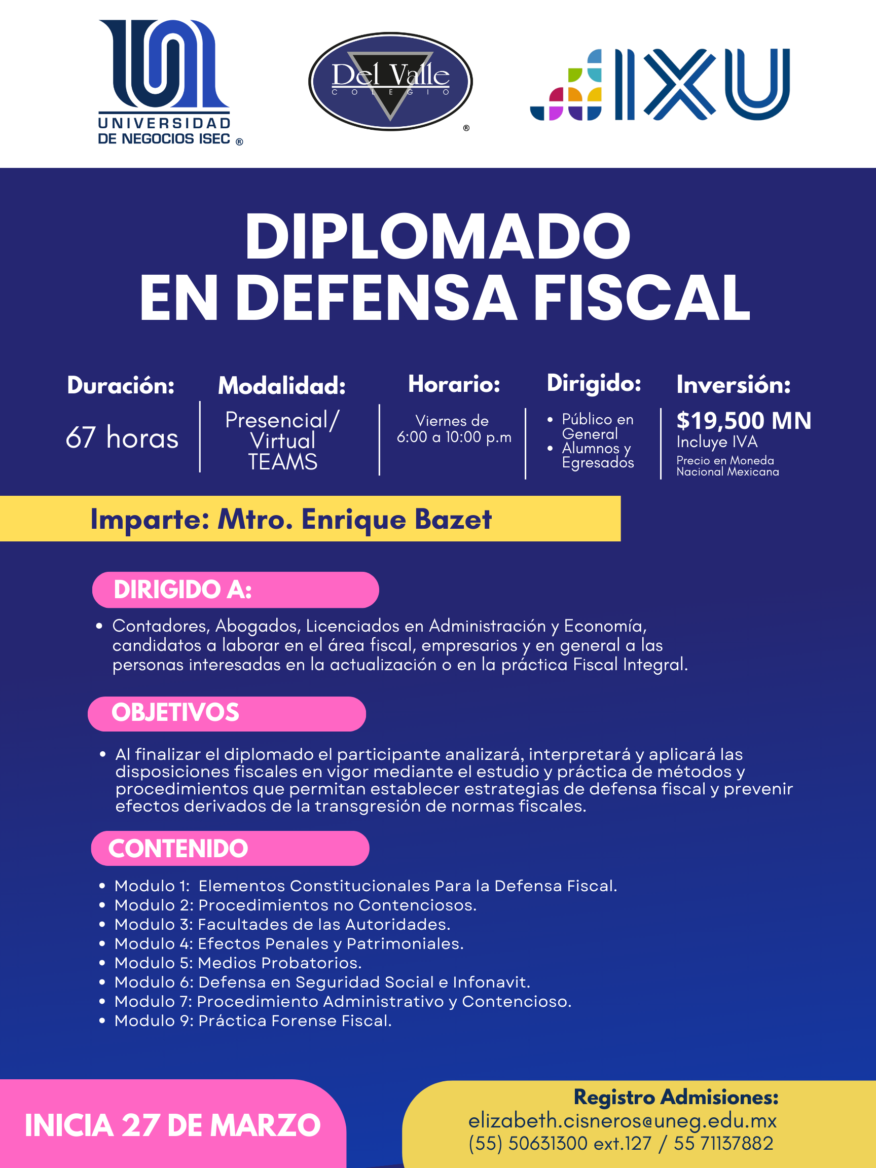 Diplomado en Defensa Fiscal